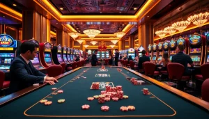 Players enjoying games at the vibrant 789f casino, showcasing excitement and luxury.