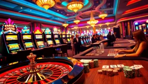 Experience the thrill of Credit online with engaging casino gameplay at a luxurious roulette table.