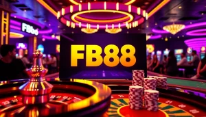 Engage in thrilling games at FB88's luxury online casino with roulette and poker.