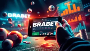 Experience BRABET's thrilling online betting with vibrant digital scenes and engaging gameplay elements.