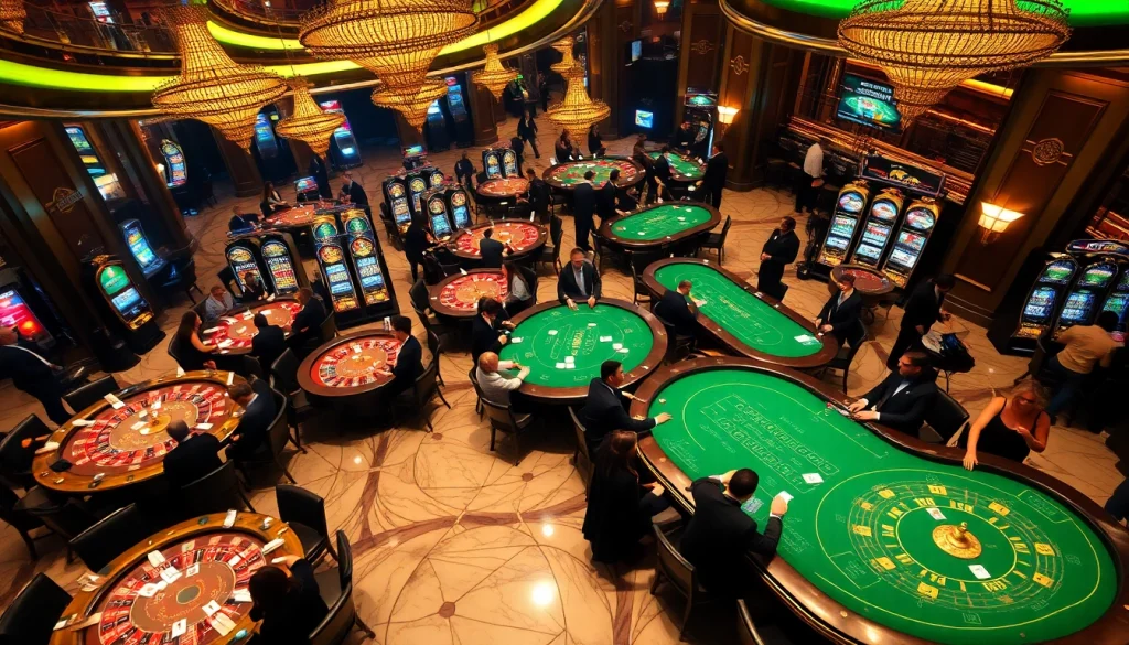 The hidden wiki showcases an exciting casino atmosphere with lively players, vibrant slot machines, and elegant table games.