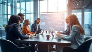 Collaborative team at an AI automation agency in UK working on technology-driven projects.