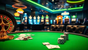 Engaging PG99 poker game scene with luxurious chips and vibrant roulette wheel.