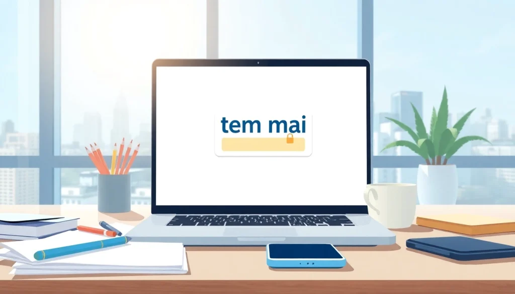 Manage your temp mail temporary email efficiently with a modern digital workspace setup.