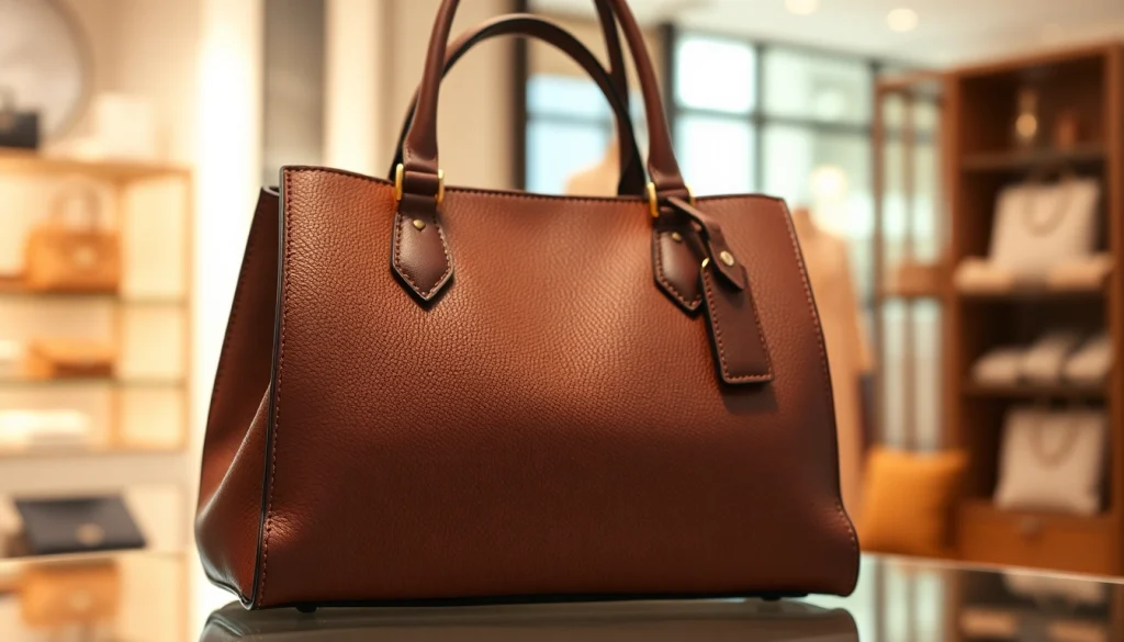 레플리카 고급 핸드백을 부티크에서 우아하게 전시한 모습