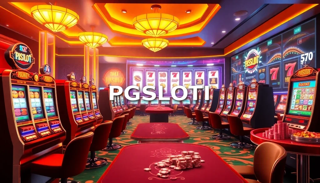 Experience thrilling gameplay with PGSLOT IN at state-of-the-art casino tables and slot machines.