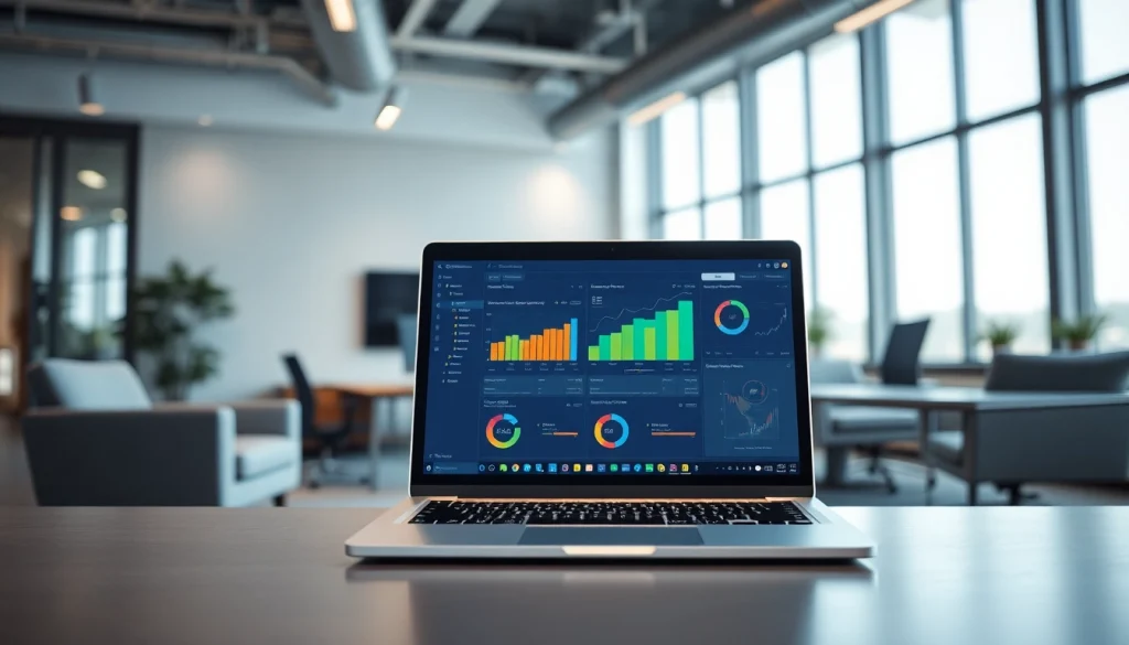 zirvegrupbilgisayar ile modern ofis ortamında bilgisayar kullanımı