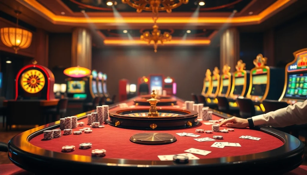 Experience the excitement of SV388 at a high-stakes casino table with roulette and poker elements