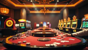 Experience the excitement of SV388 at a high-stakes casino table with roulette and poker elements
