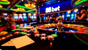 Experience the thrill of 88i bet with vibrant casino tables and exciting gaming action.
