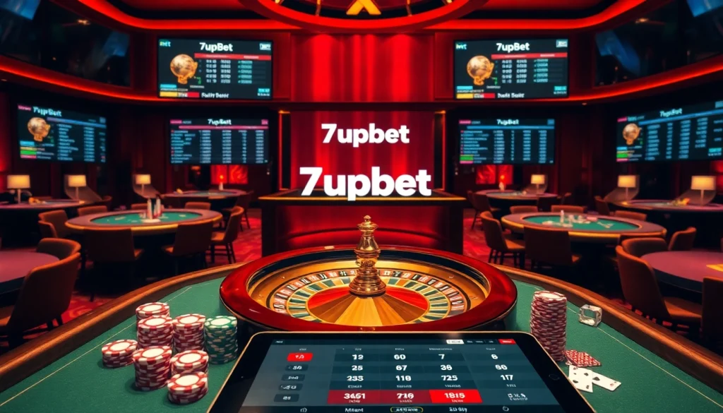 Engage with the excitement of 7upbet's premier betting options at a luxurious casino.