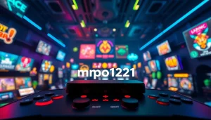 Permainan slot mpo1221 dengan antarmuka menarik dan simbol berwarna-warni.