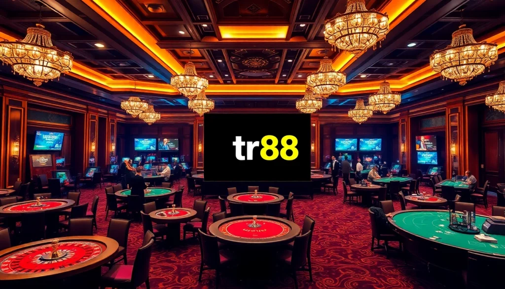 High-stakes players enjoy exciting games at TR88's luxurious casino floor.