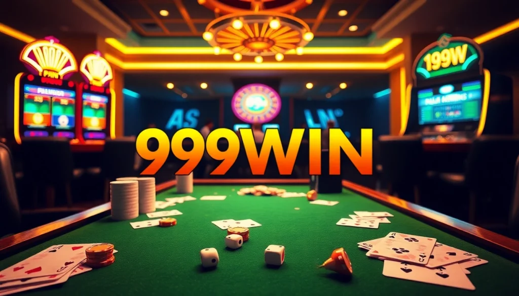 Experience the thrill of gambling at 99WIN with vibrant casino visuals and engaging gameplay.