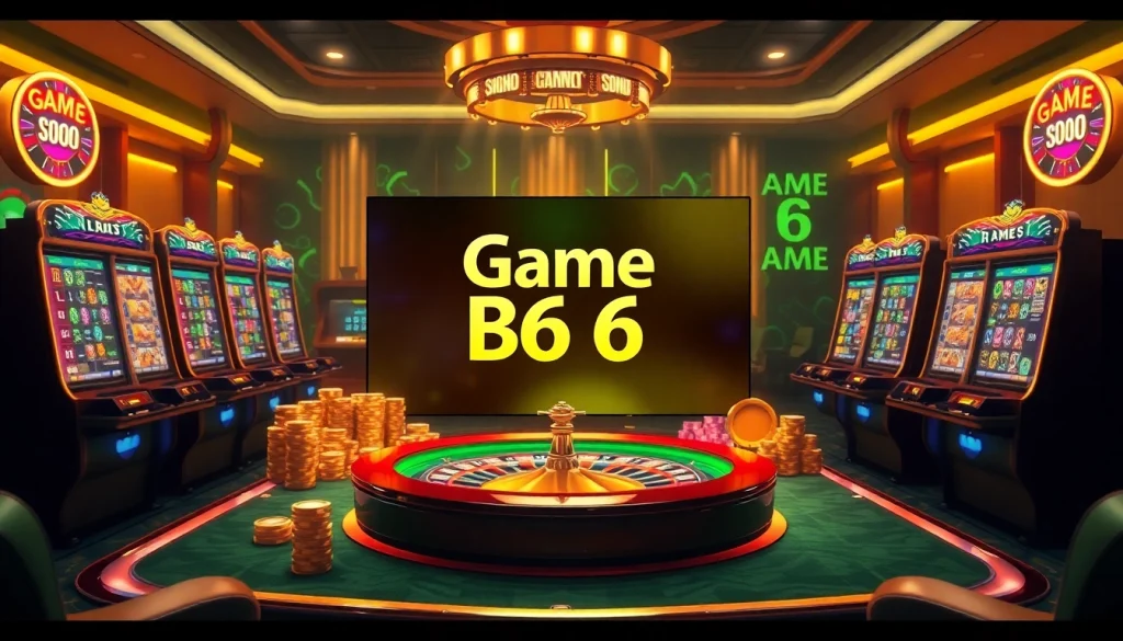 Engage with the thrilling Game B66 online casino experience featuring vibrant gaming elements.