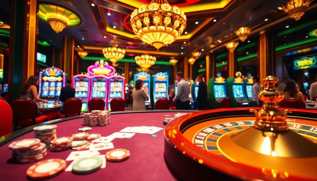 Experience exciting gambling activities at Haywin's luxurious casino tables filled with vibrant games.