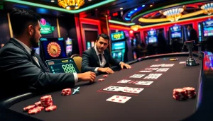 Players engaging in a thrilling game at PS 99 casino, showcasing poker chips and a roulette wheel.