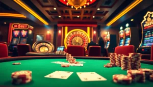 Players experience the excitement of high-stakes poker with 8kbet in a luxurious casino environment.