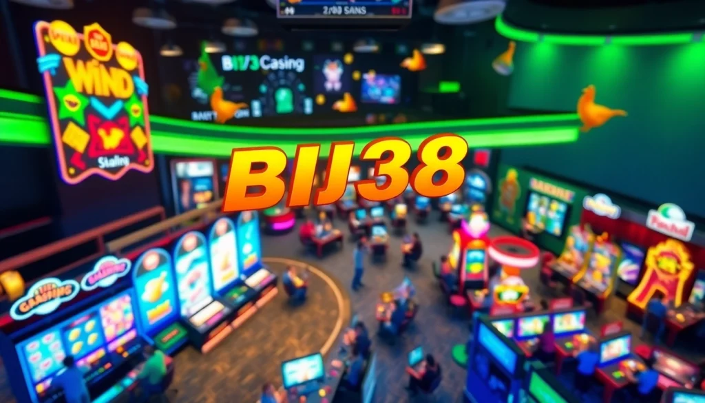 Engaging BJ38 platform display with vibrant online gaming interface.