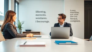 Engaging session with a business coach near me, showcasing a professional interaction.