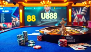 Experience the thrill of U888 casino gaming with dynamic betting tables and engaging visuals.