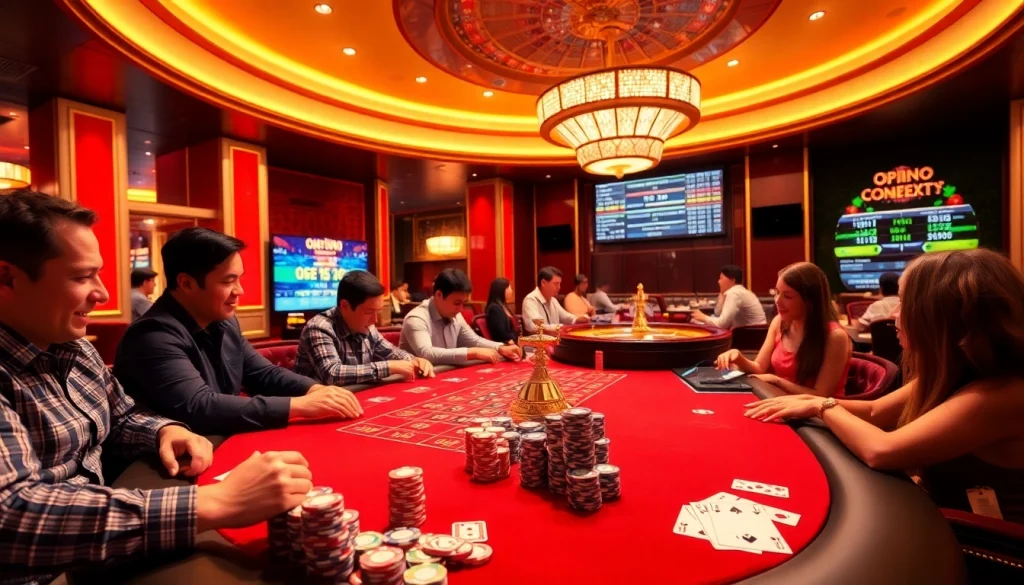 Experience the thrill of gambling at open88 com with an engaging poker table and vibrant atmosphere.