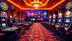 Engaging with Tool xo so sieu toc at a vibrant casino table filled with chips and cards.