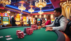 High-stakes poker action at 789P casino with vibrant chips and cards.
