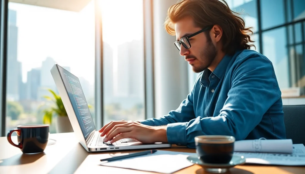 Analyze meta tags with a web developer focusing on SEO in a bright office.