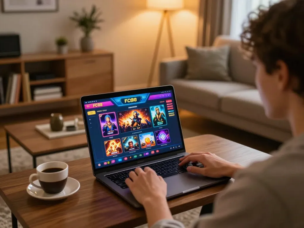 Engaging online gaming experience on https://fc88bet.uk.com with vibrant interface and cozy atmosphere.
