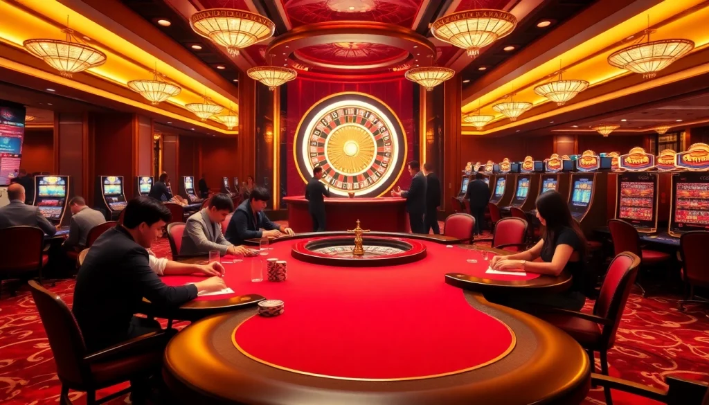 Experience the thrill of F8 BET at a luxurious casino with exciting poker games and roulette tables.