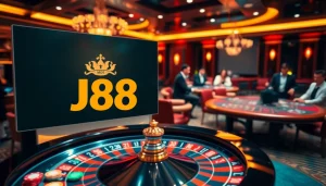 Experience the luxury of online gaming at Trang chủ J88 with vibrant casino elements.