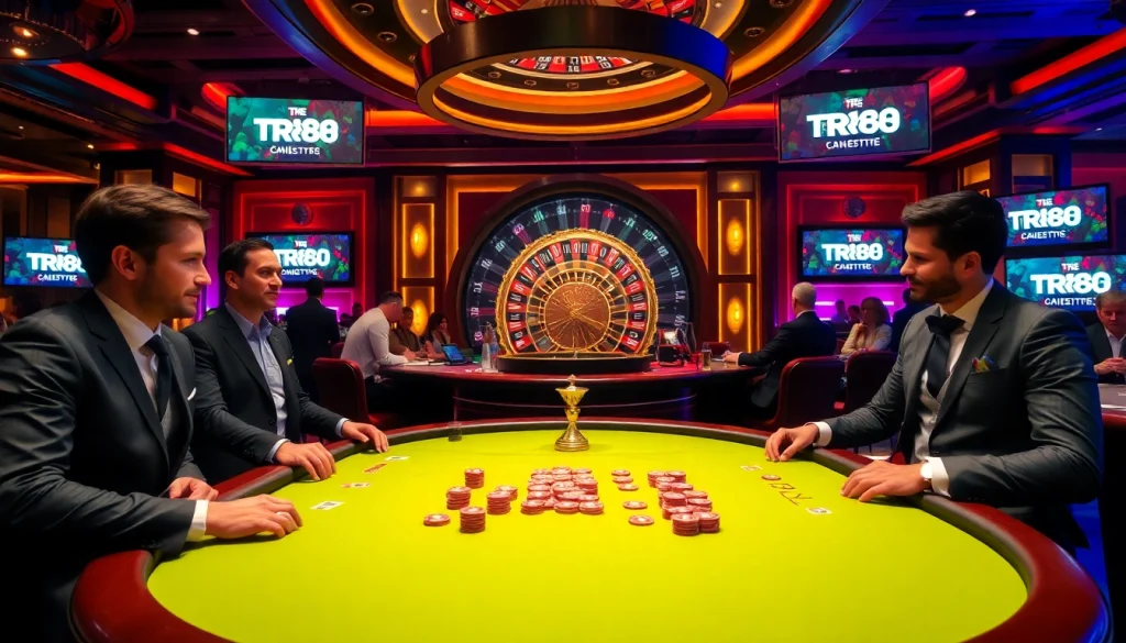 Strategically engaging in a thrilling poker game at TR88's luxurious casino.