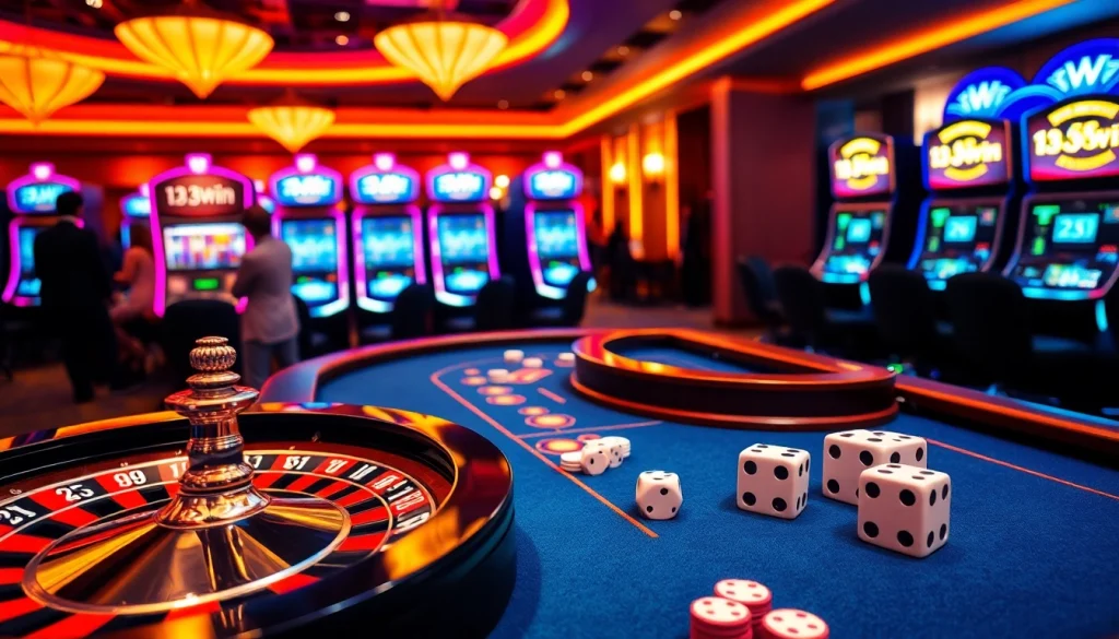 Experience the excitement of 13win with vibrant casino tables and thrilling games.