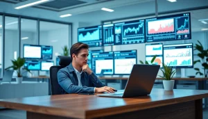 Explore competitive intelligence faqs with a focused data analyst in a modern office environment.