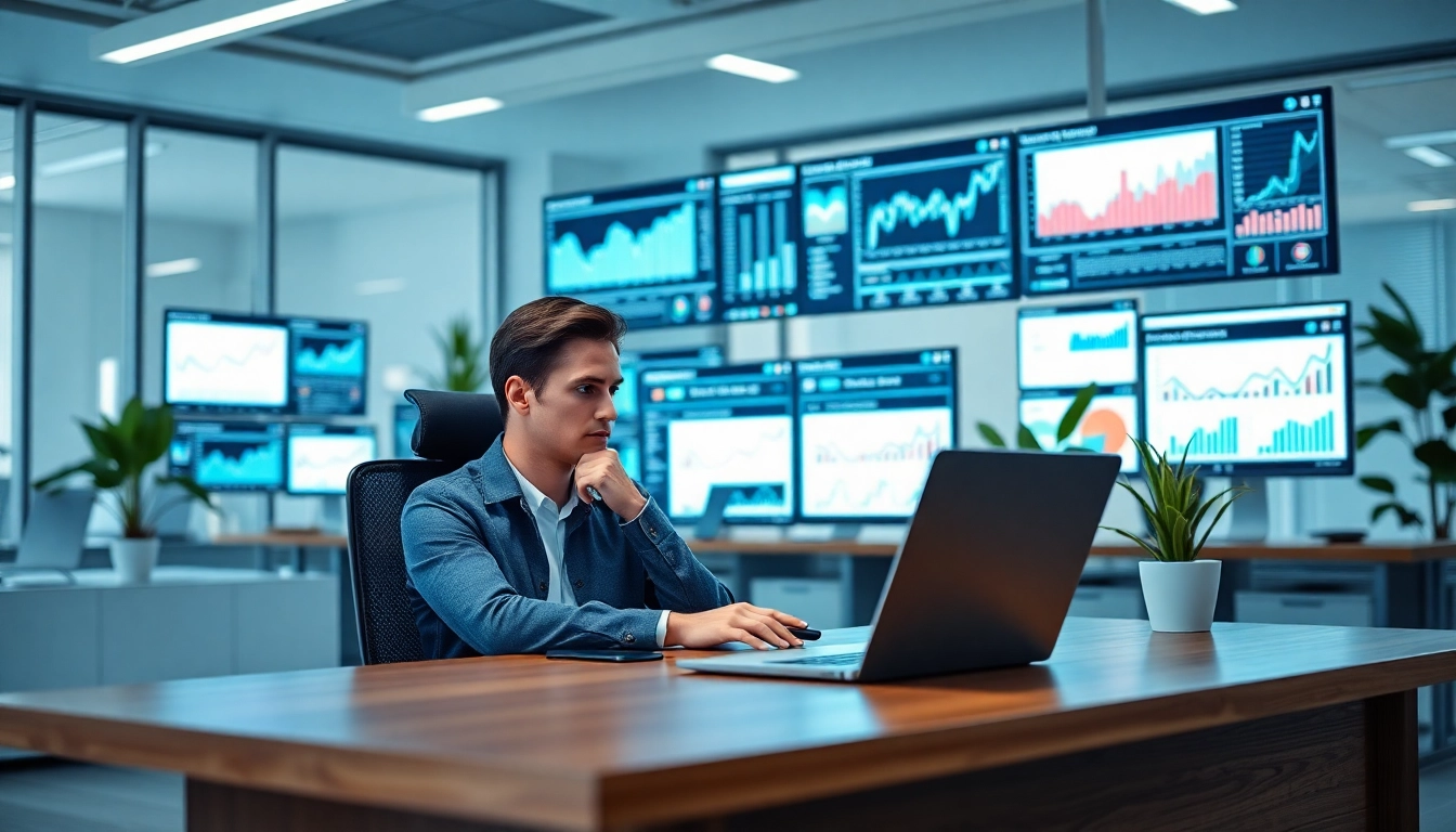 Explore competitive intelligence faqs with a focused data analyst in a modern office environment.