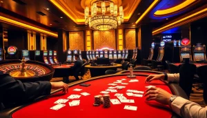 Experience the thrills at Cổng game B52 with engaging card games and lavish casino atmosphere.