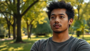 Person meditating in a serene park, capturing the essence of Life in a Break Down.