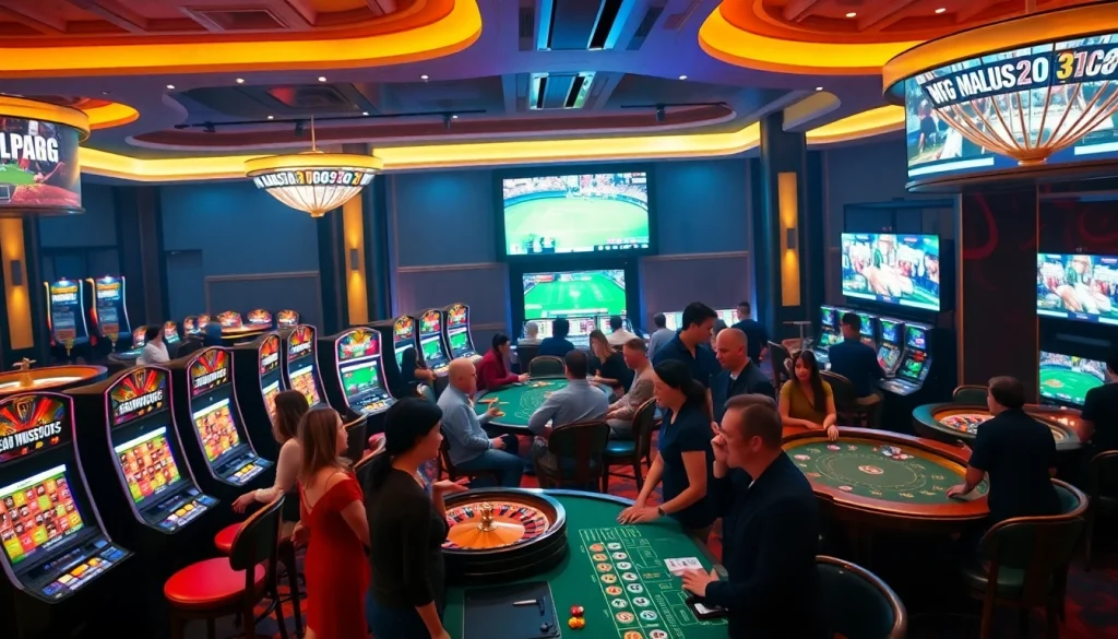 Exciting gaming experience at nhà cái 88bet with diverse players enjoying high-stakes gambling.