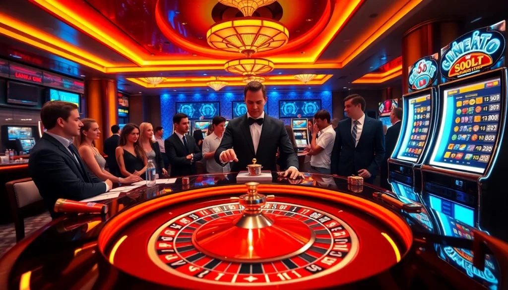 Experience the thrill of gambling at F8BET with a vibrant casino atmosphere and exciting gaming action.