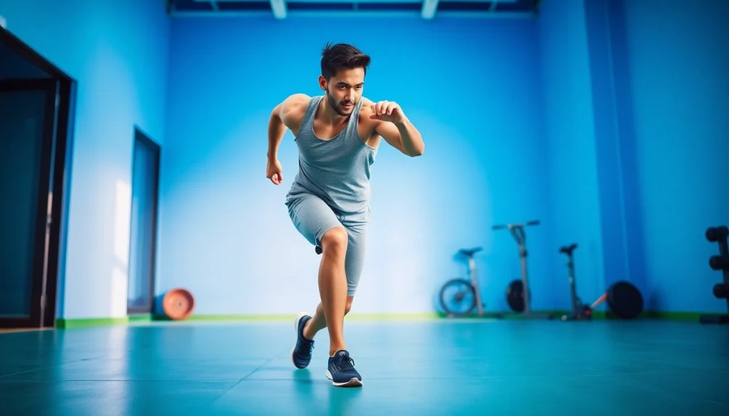 Athlete demonstrating moves in a vibrant studio environment, highlighting movenetics dynamics.