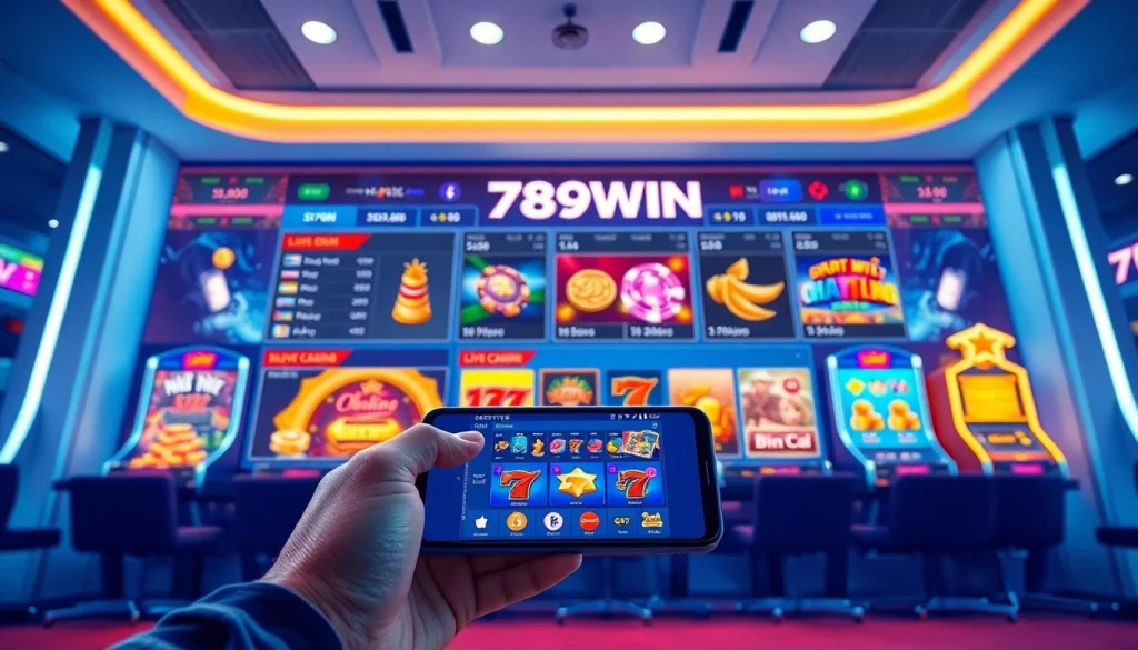 Interactive gaming experience on 789WIN platform featuring sports, casino, and slots.