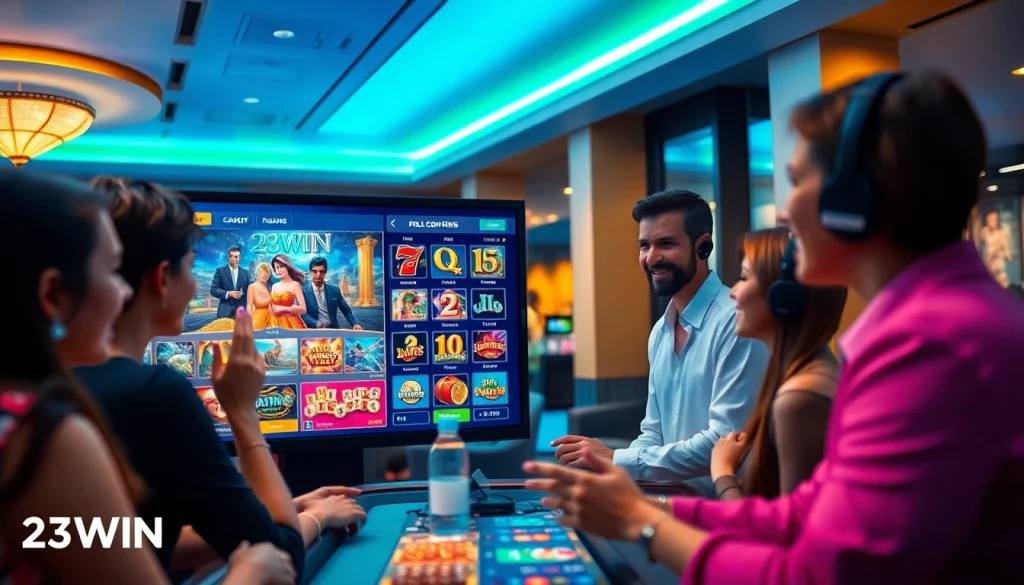 Exciting online casino gaming experience at 23WIN with vibrant visuals and professional support.