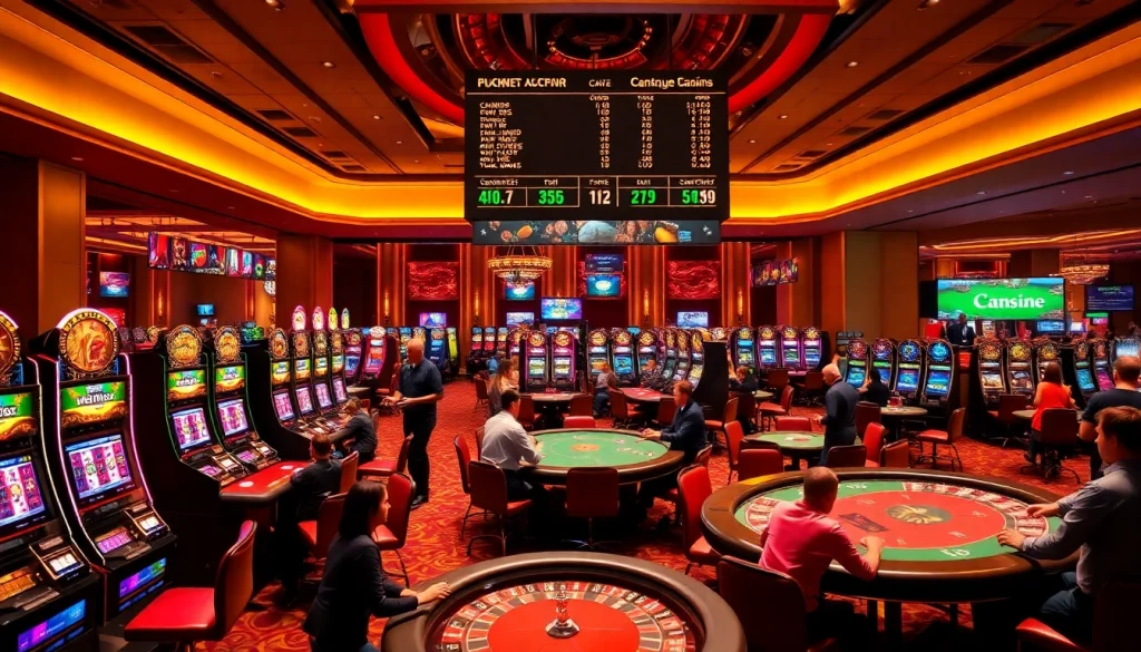 C168 game showcases an exciting casino experience with vibrant slot machines and engaging players.