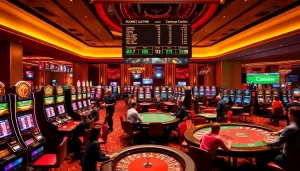 C168 game showcases an exciting casino experience with vibrant slot machines and engaging players.