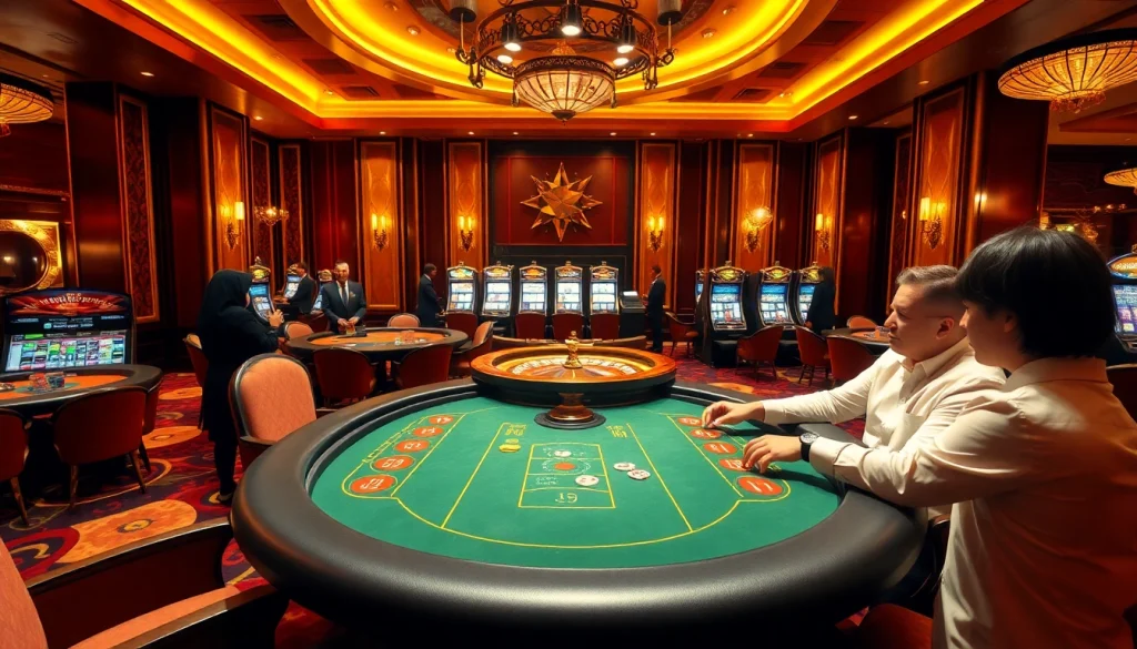 Experience thrilling games at https://68vip.bz/ with a vibrant casino atmosphere featuring poker and roulette.