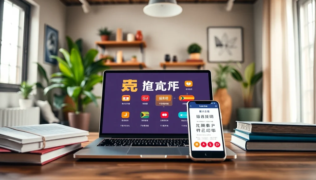 Explore the effectiveness of 有道翻译 in a modern workspace setup.