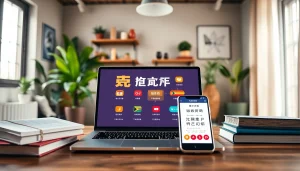 Explore the effectiveness of 有道翻译 in a modern workspace setup.