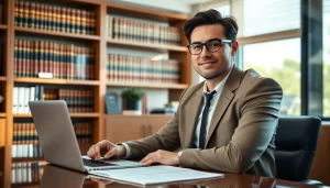 Virginia Immigration Lawyer consulting clients in a modern office.