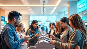 現代の小売環境でデジタル取引を利用する顧客を描く、キャッシュレス決済の魅力的なシーン。キャッシュレス決済。